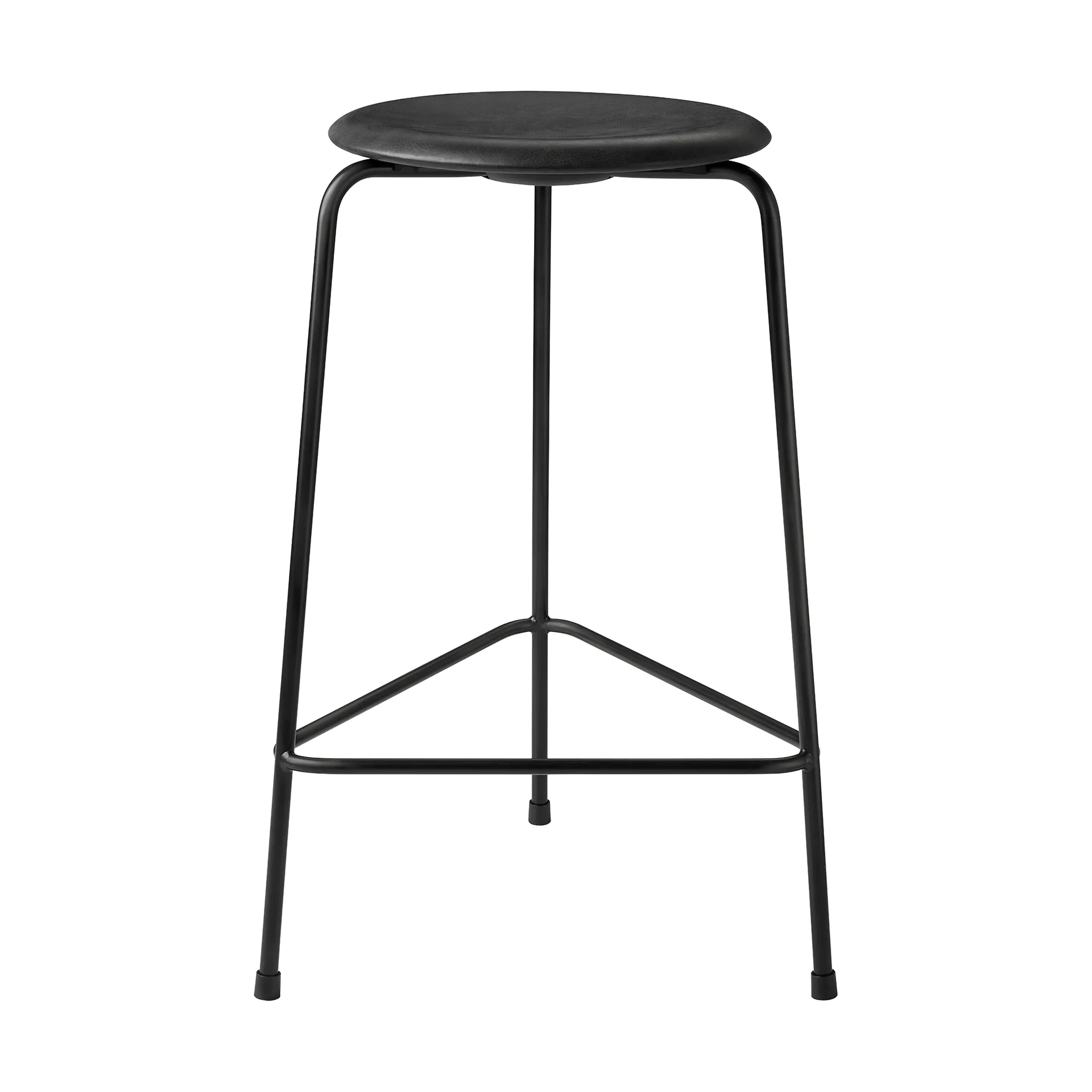 High Dot counter stool 3 ben, Essential black-matt black Fritz Hansen