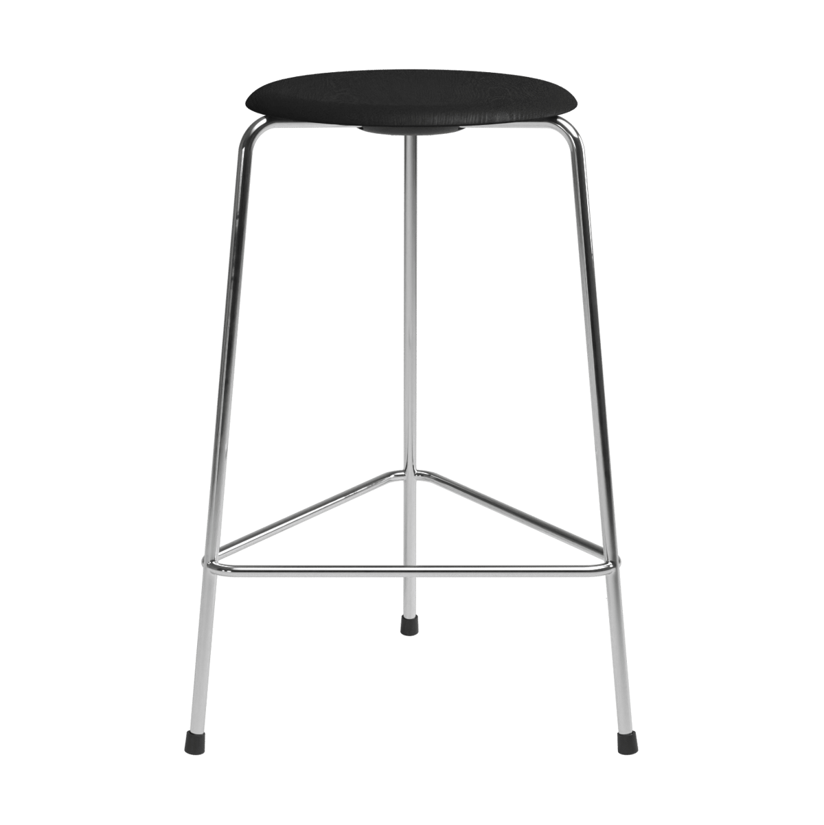 Bilde av Fritz Hansen High Dot counter stool 3 ben Svart ask-krom