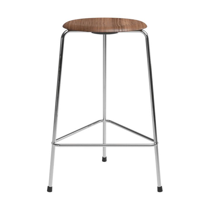 High Dot counter stool 3 ben - Valnøtt-krom - Fritz Hansen