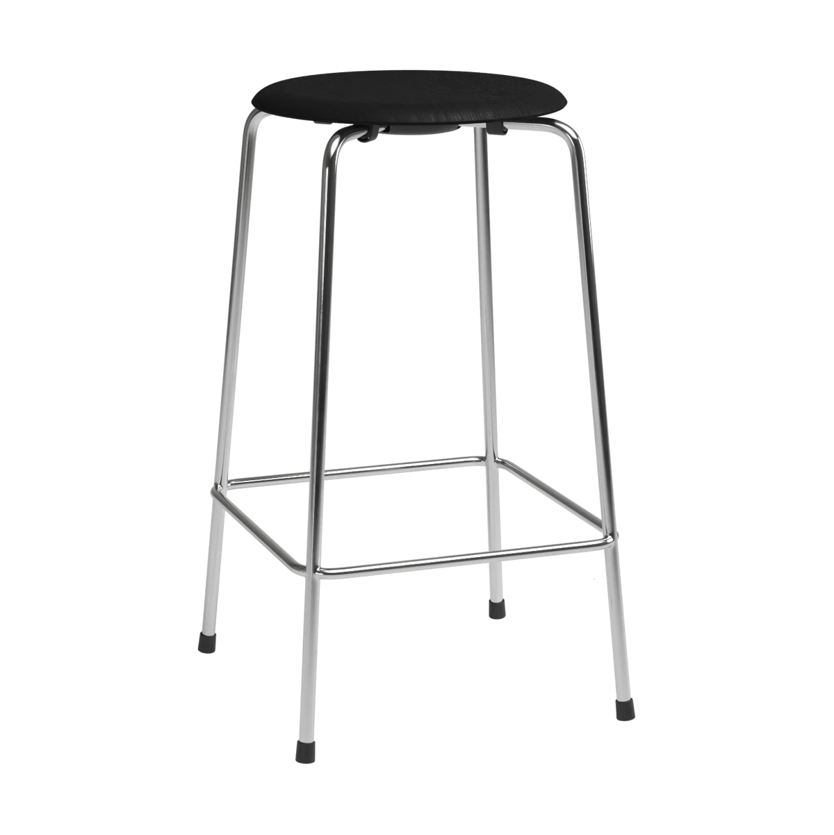 Bilde av Fritz Hansen High Dot counter stool 4 ben Svart ask-krom