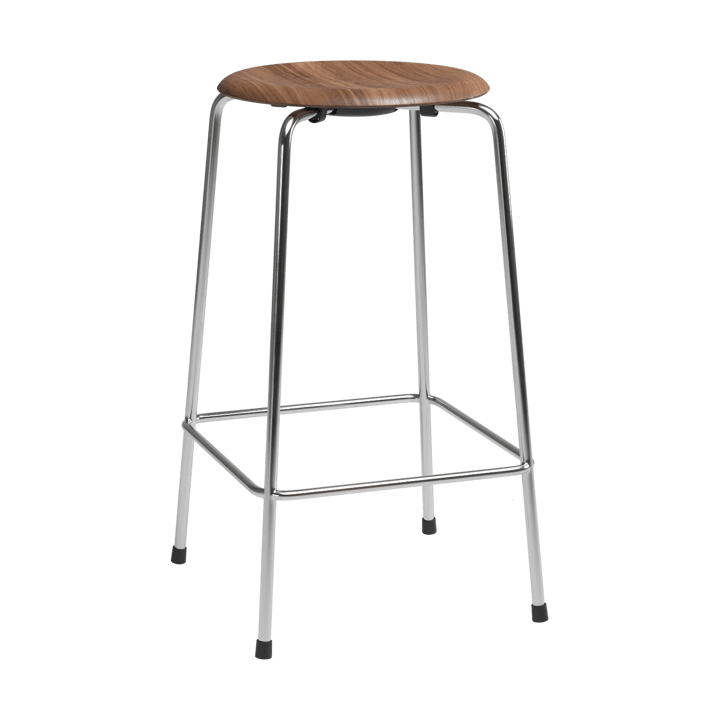 High Dot counter stool 4 ben - Valnøtt-krom - Fritz Hansen
