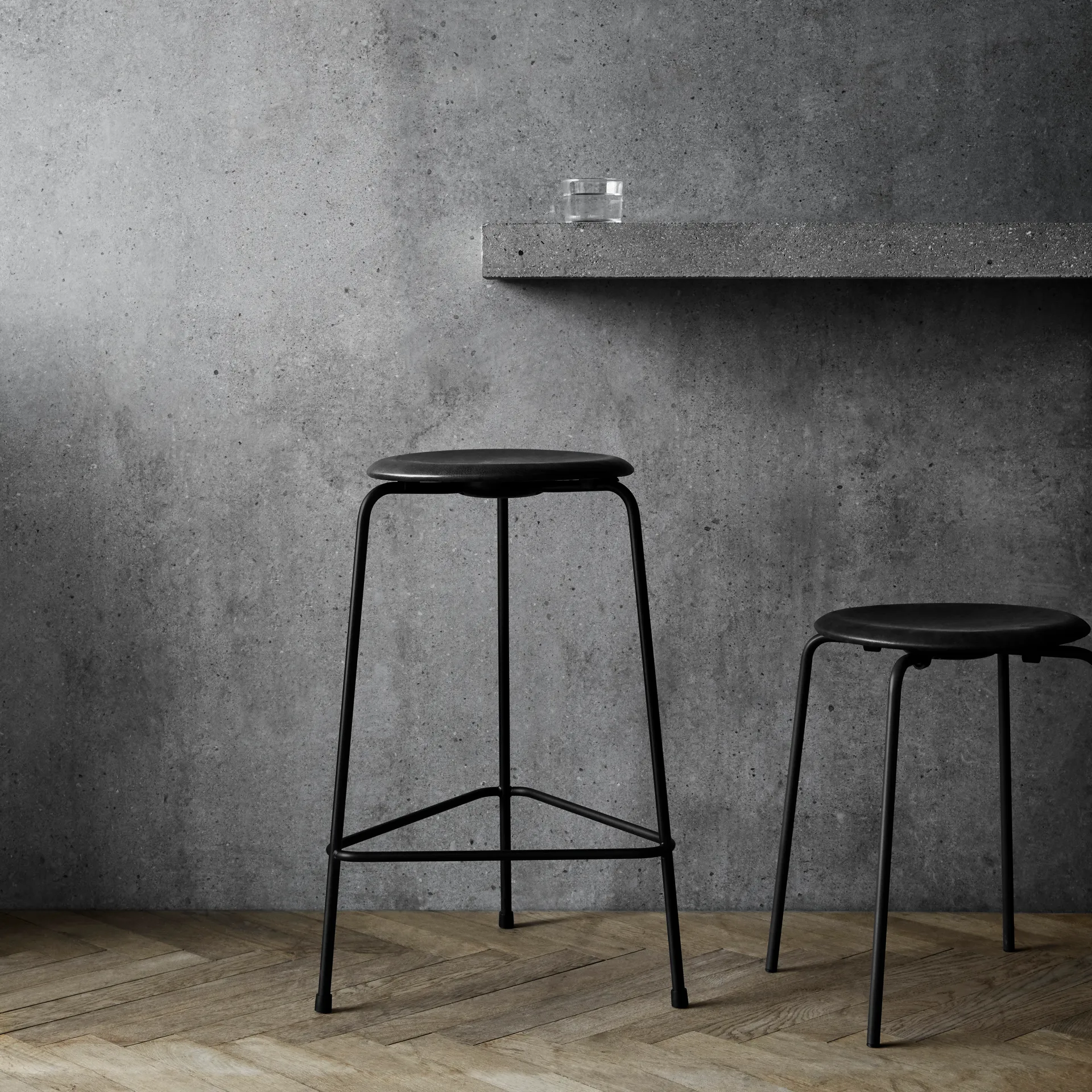 High Dot krakk lær, Cowboy black Fritz Hansen