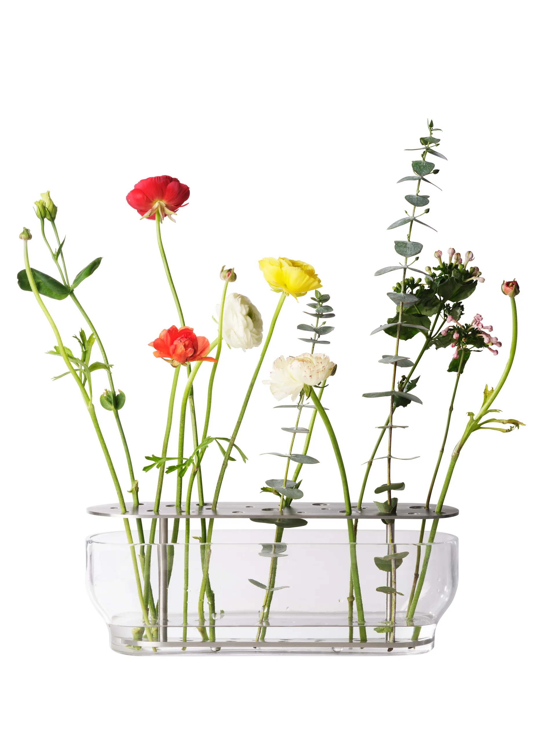 Ikebana vase rustfritt stål, Long Fritz Hansen