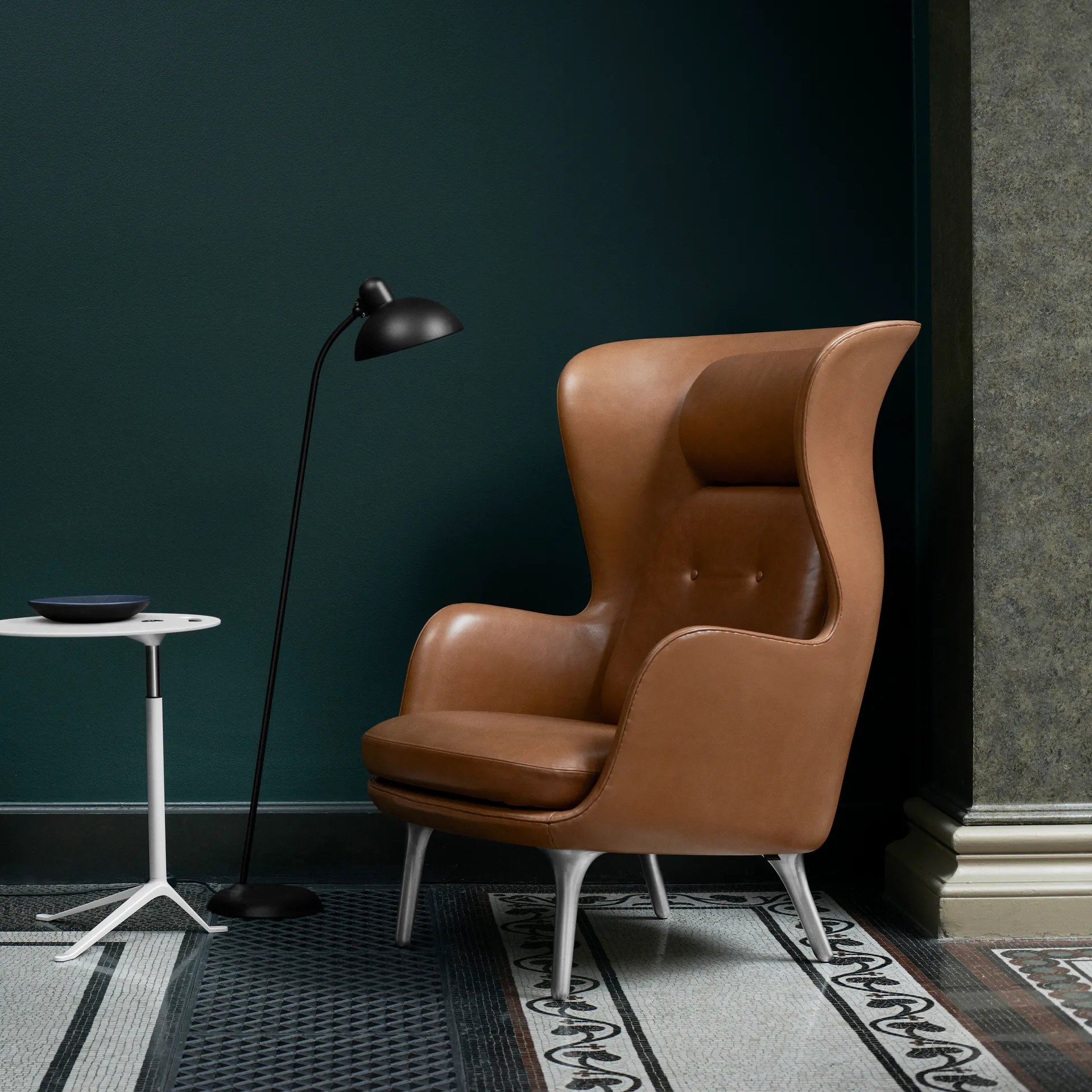Kaiser Idell 6556-F gulvlampe, Matt black Fritz Hansen