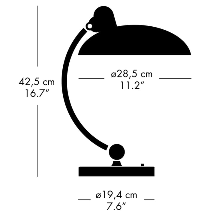 Kaiser Idell 6631-T Luxus bordlampe messing, Matt svart Fritz Hansen