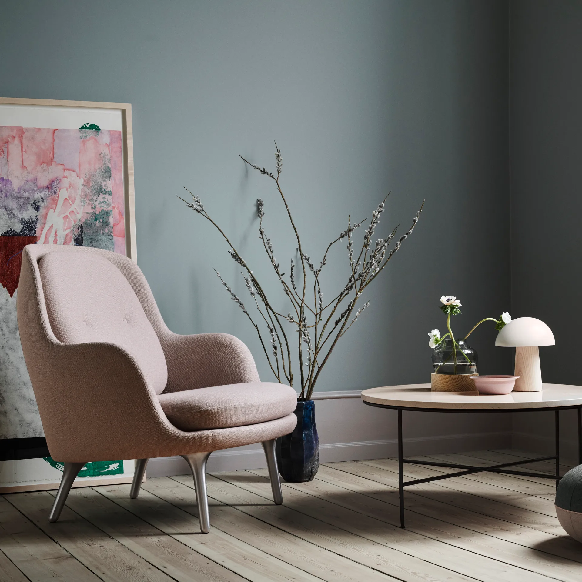 Night Owl bordlampe ask, Smokey white Fritz Hansen