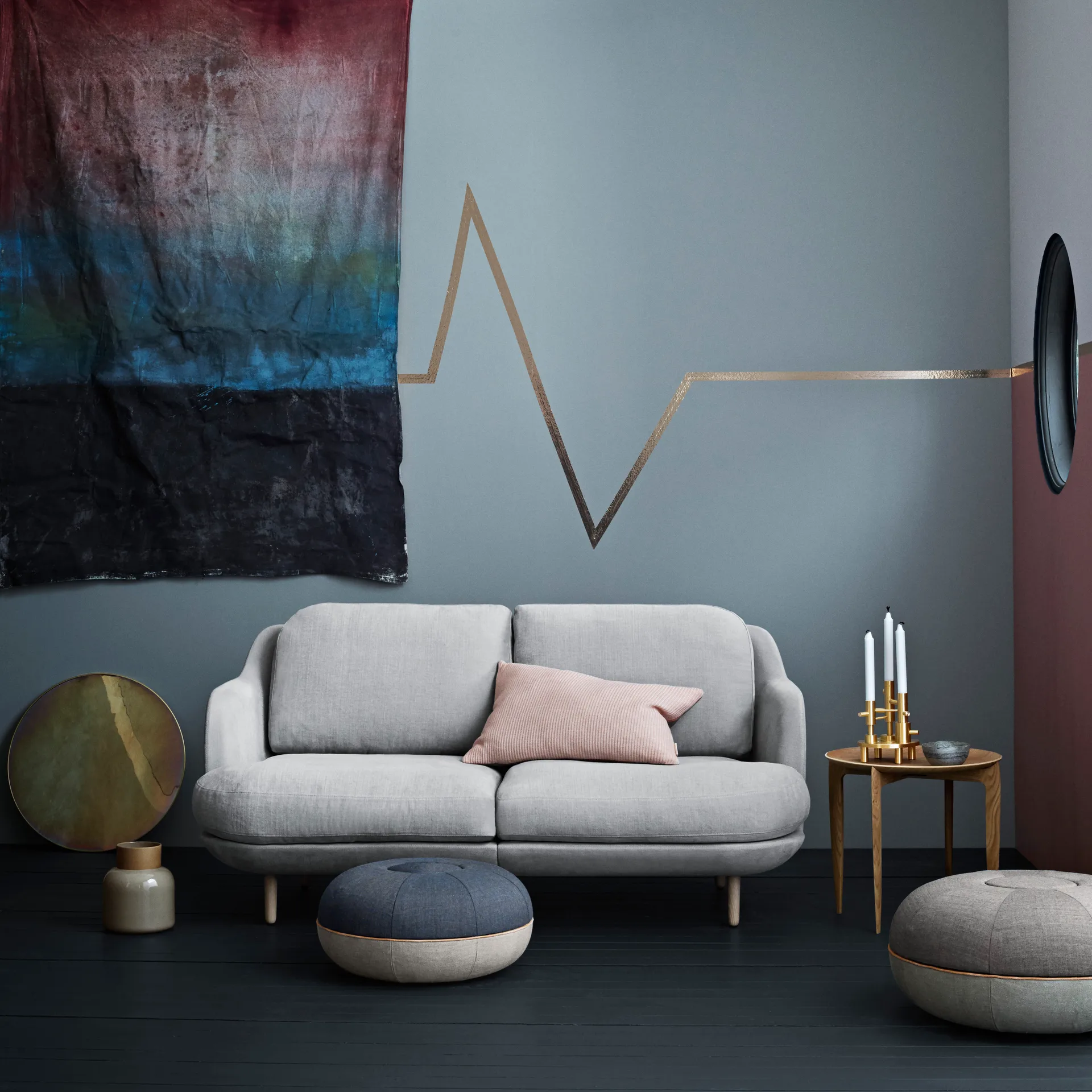 Pouf sittepuff large, Concrete Fritz Hansen