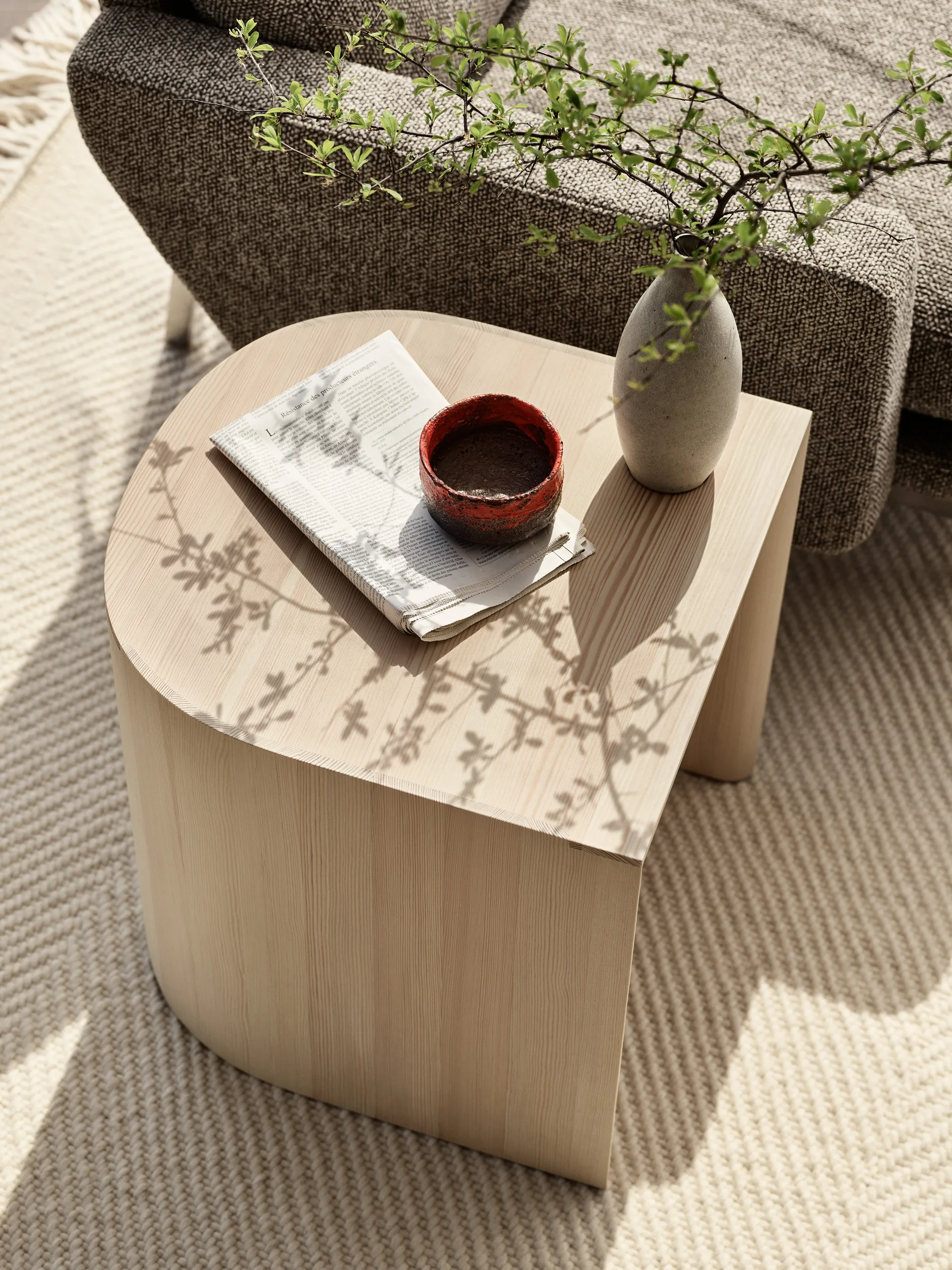 Taburett krakk/sidobord, Oljad furu -> Oljet furu Fritz Hansen