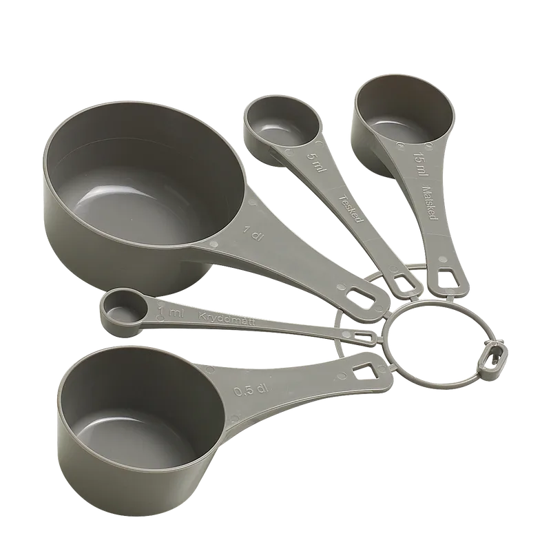 Funktion måleskjesett 5 deler, Grå Funktion