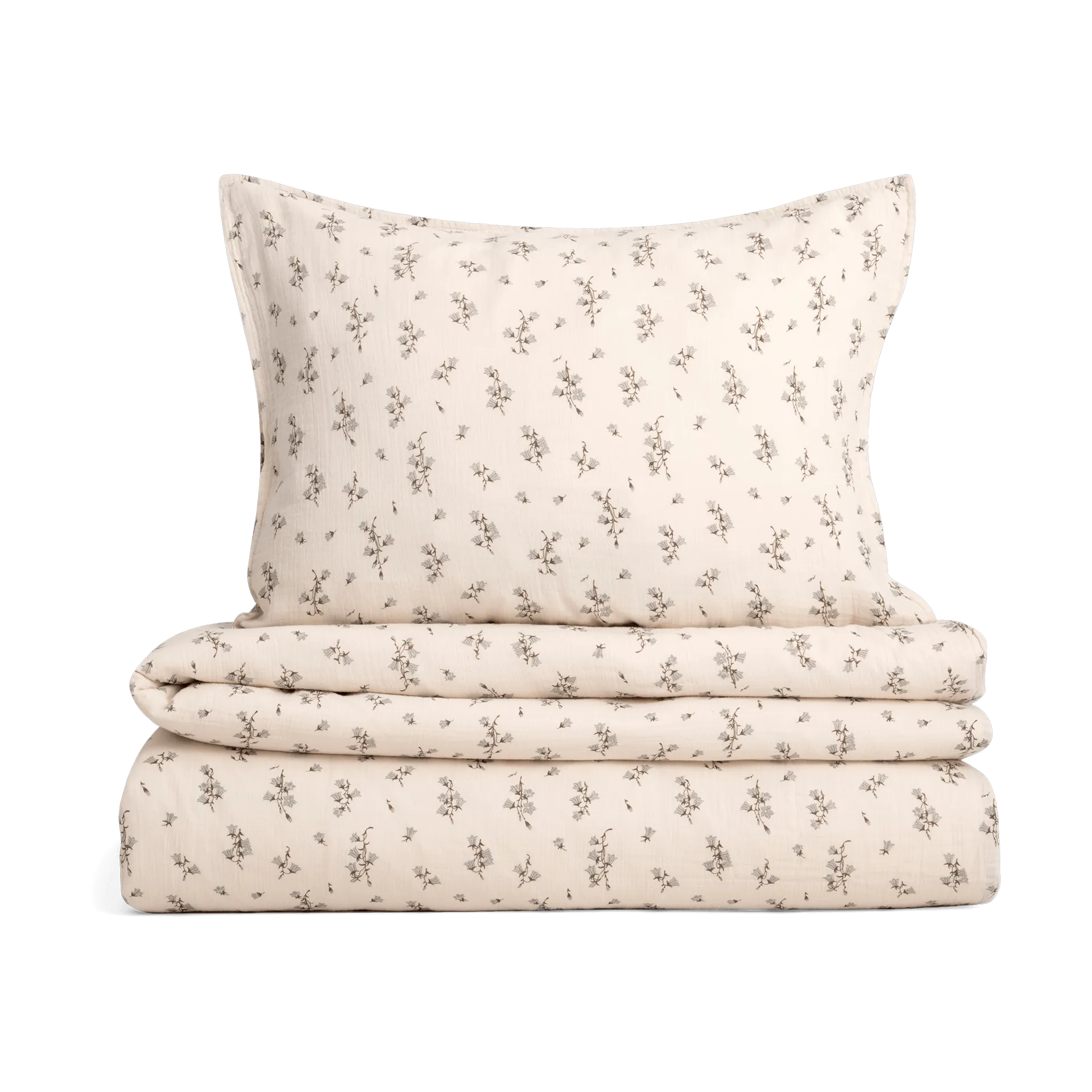 Bluebell Muslin sengesett, 150x210 cm/50x60 cm Garbo&Friends