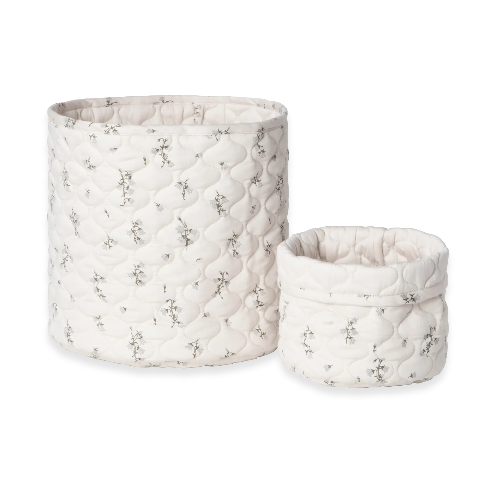 Bluebell Satin quiltet kurv 2 deler, 20xØ20 cm + 30xØ30 cm Garbo&Friends