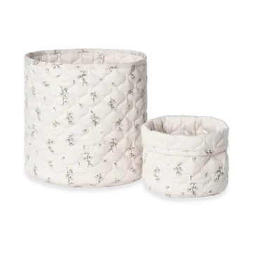 Bluebell Satin quiltet kurv 2 deler - 20xØ20 cm + 30xØ30 cm - Garbo&Friends