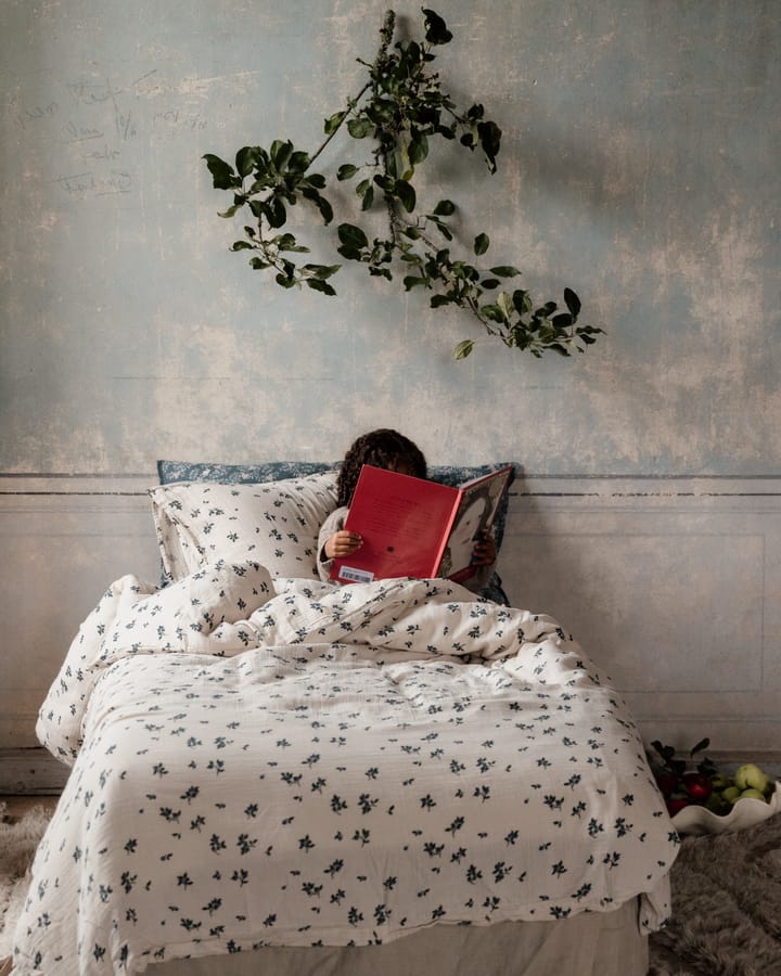 Blueberry Muslin sengesett, 150x210 cm/50x60 cm Garbo&Friends