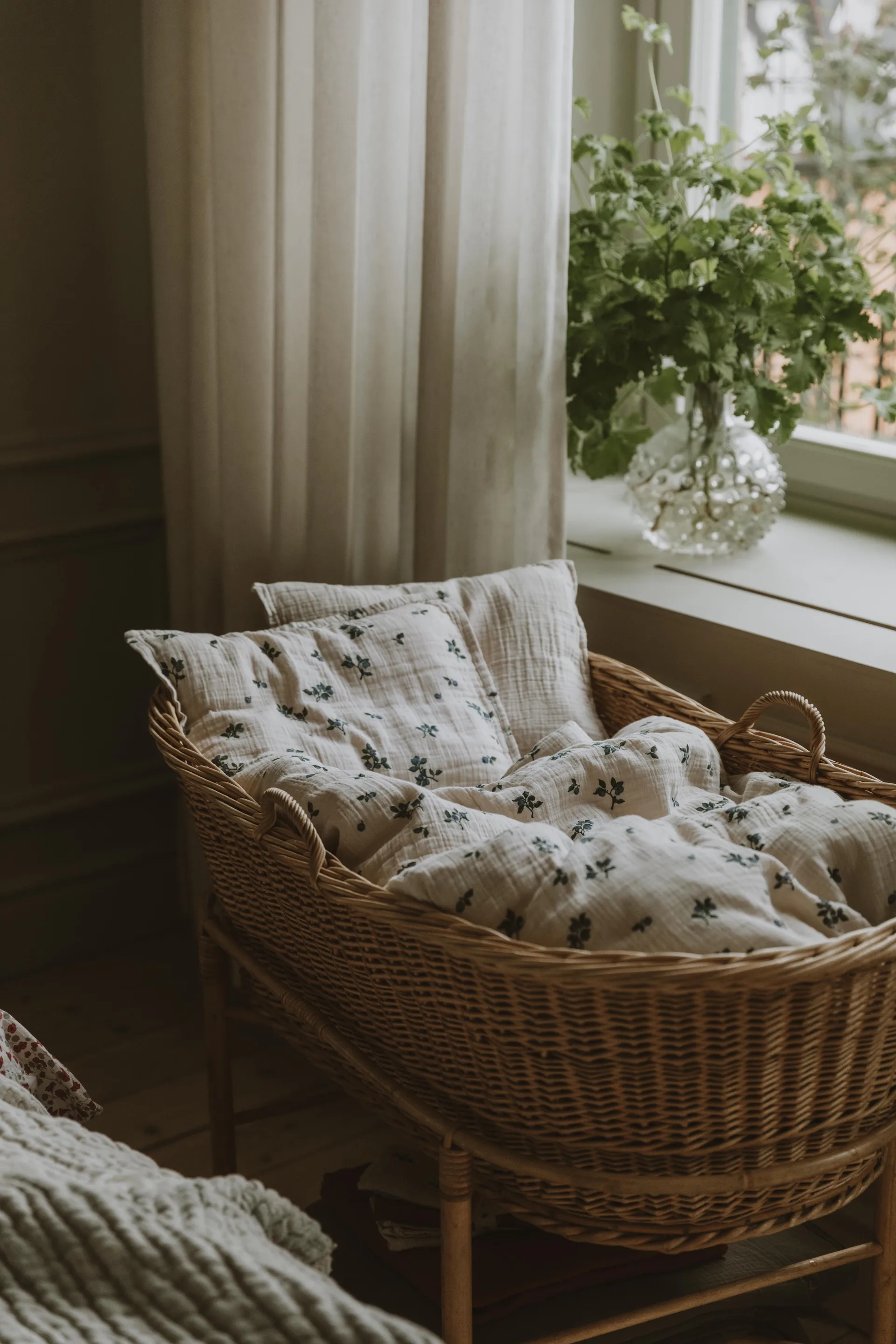 Blueberry Muslin sengesett baby, 70x80 cm/28x35 cm Garbo&Friends