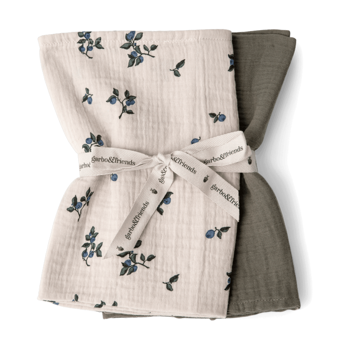 Blueberry Muslin teppe liten 2 deler - 60x60 cm - Garbo&Friends