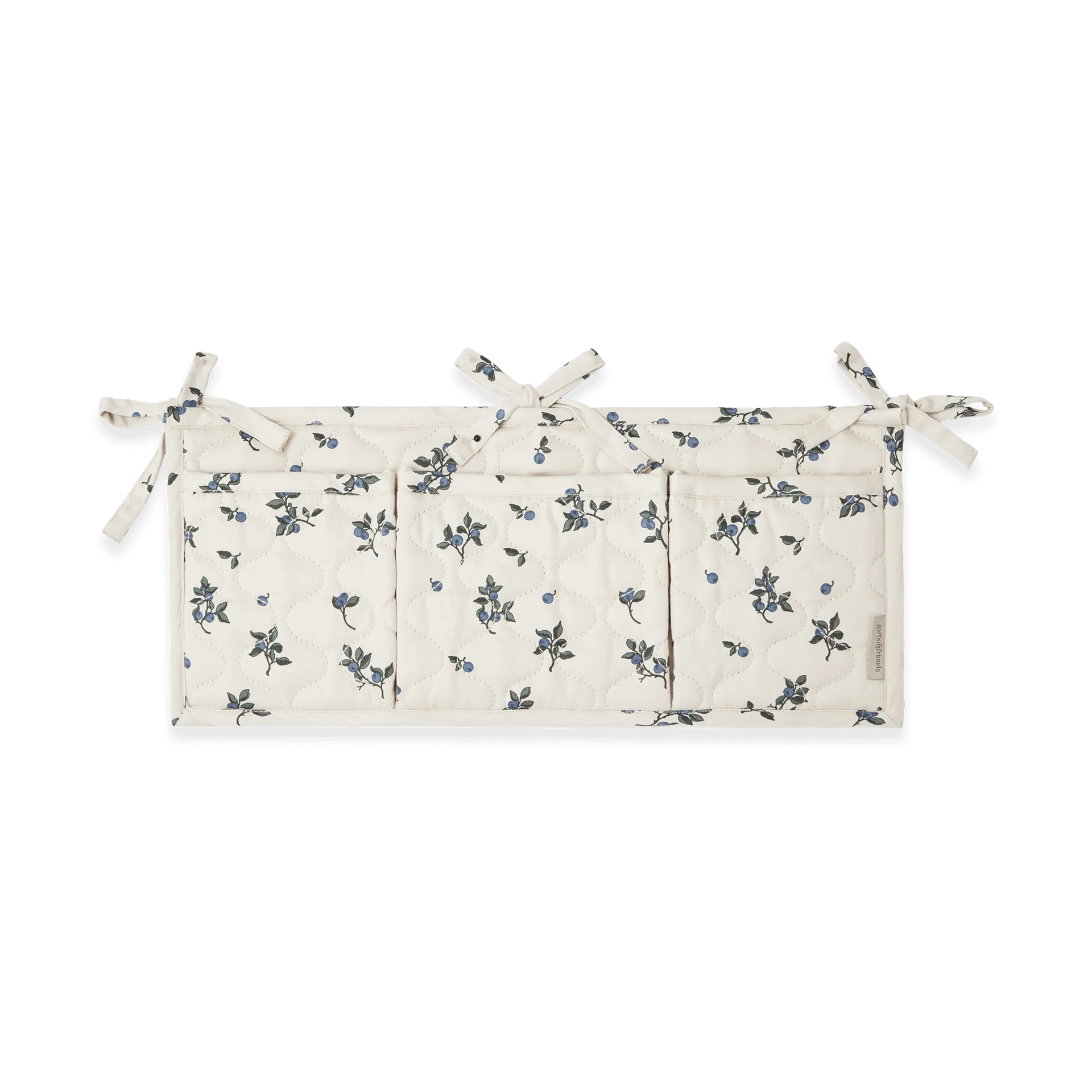 Blueberry Satin quiltet sengelomme, 18x43 cm Garbo&Friends