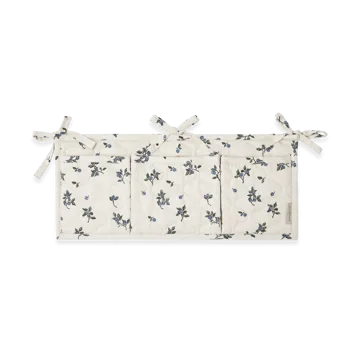 Blueberry Satin quiltet sengelomme - 18x43 cm - Garbo&Friends