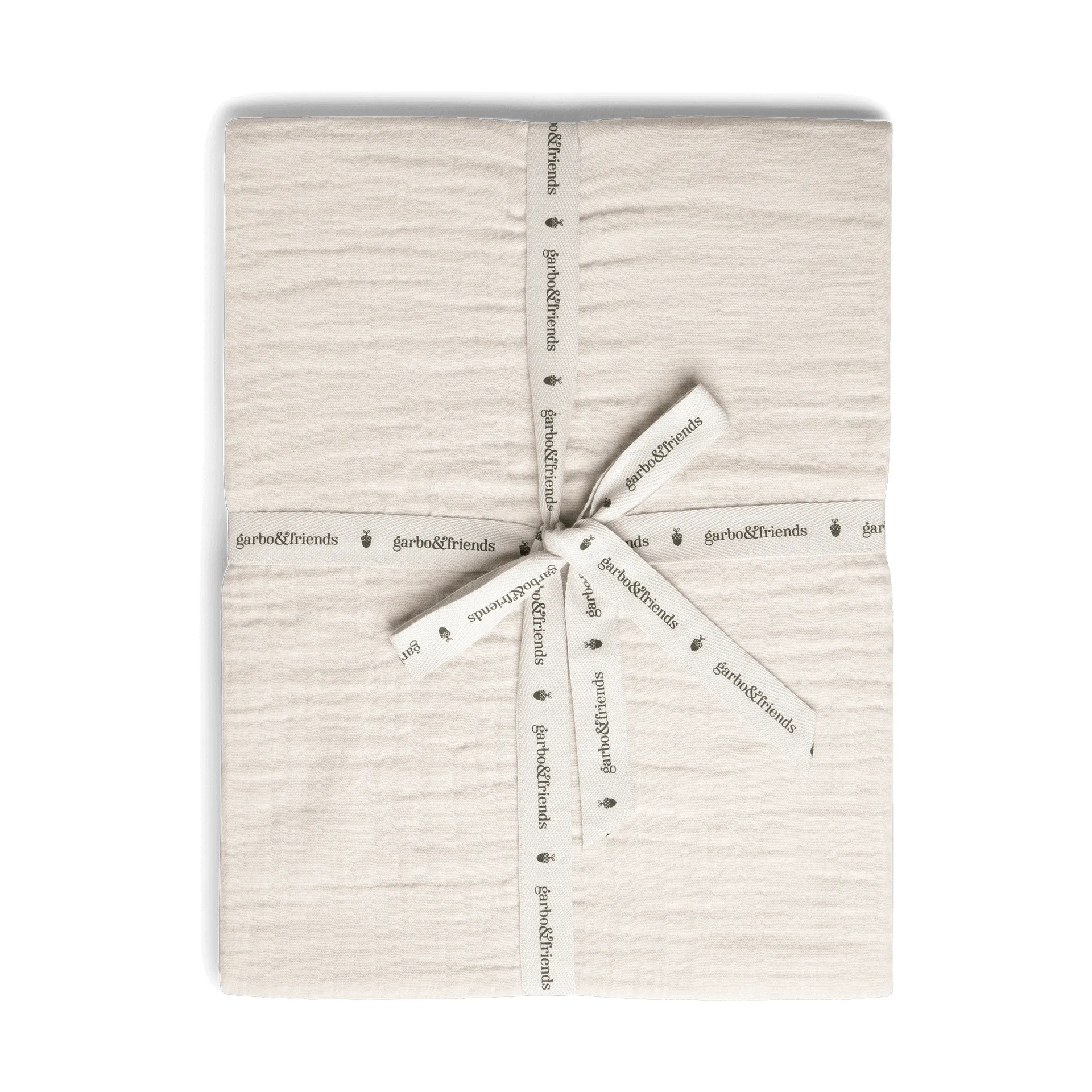 Eggshell Muslin dra-på-laken, 180x200x30 cm Garbo&Friends