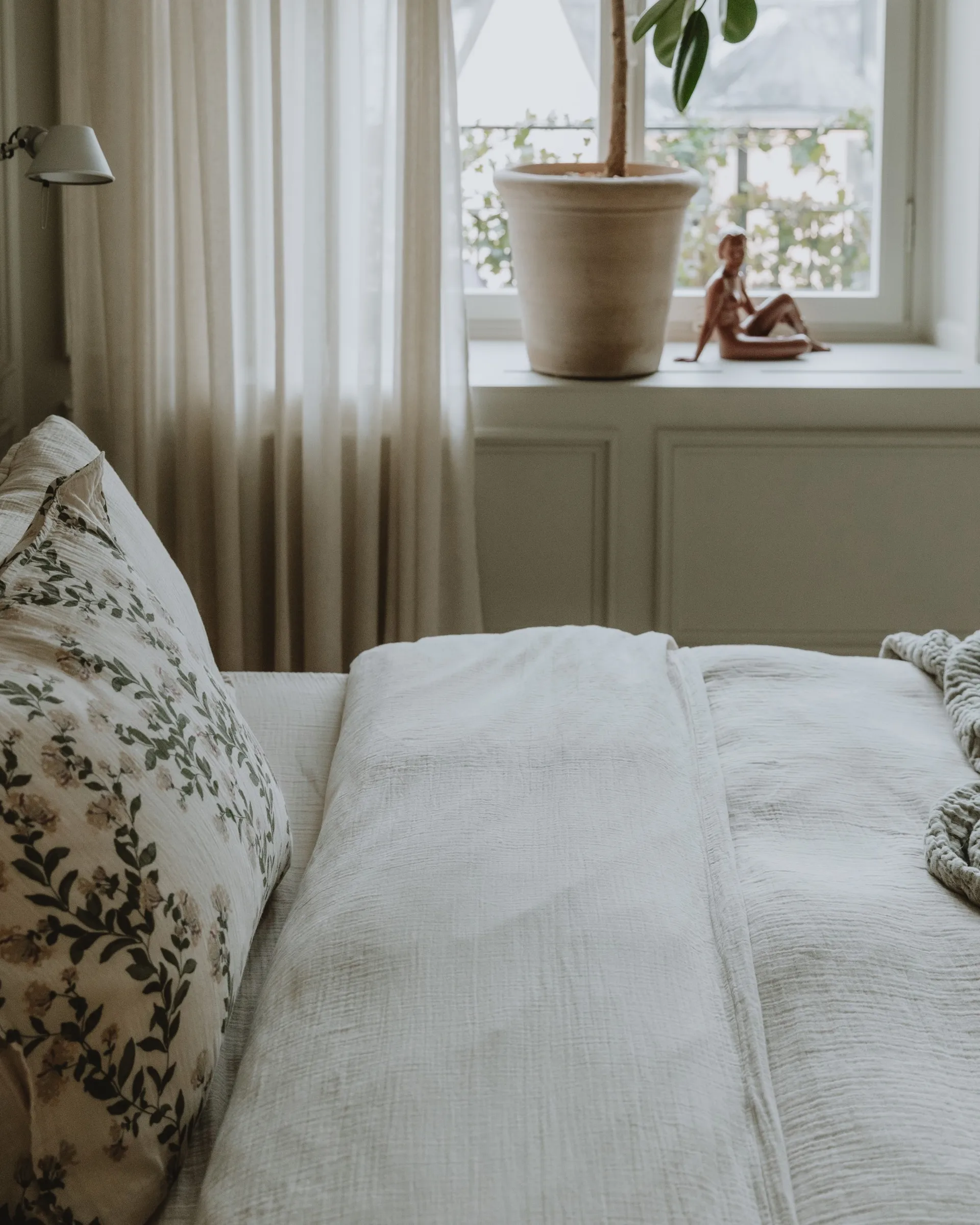 Eggshell Muslin dynetrekk dobbel, 220x240 cm Garbo&Friends