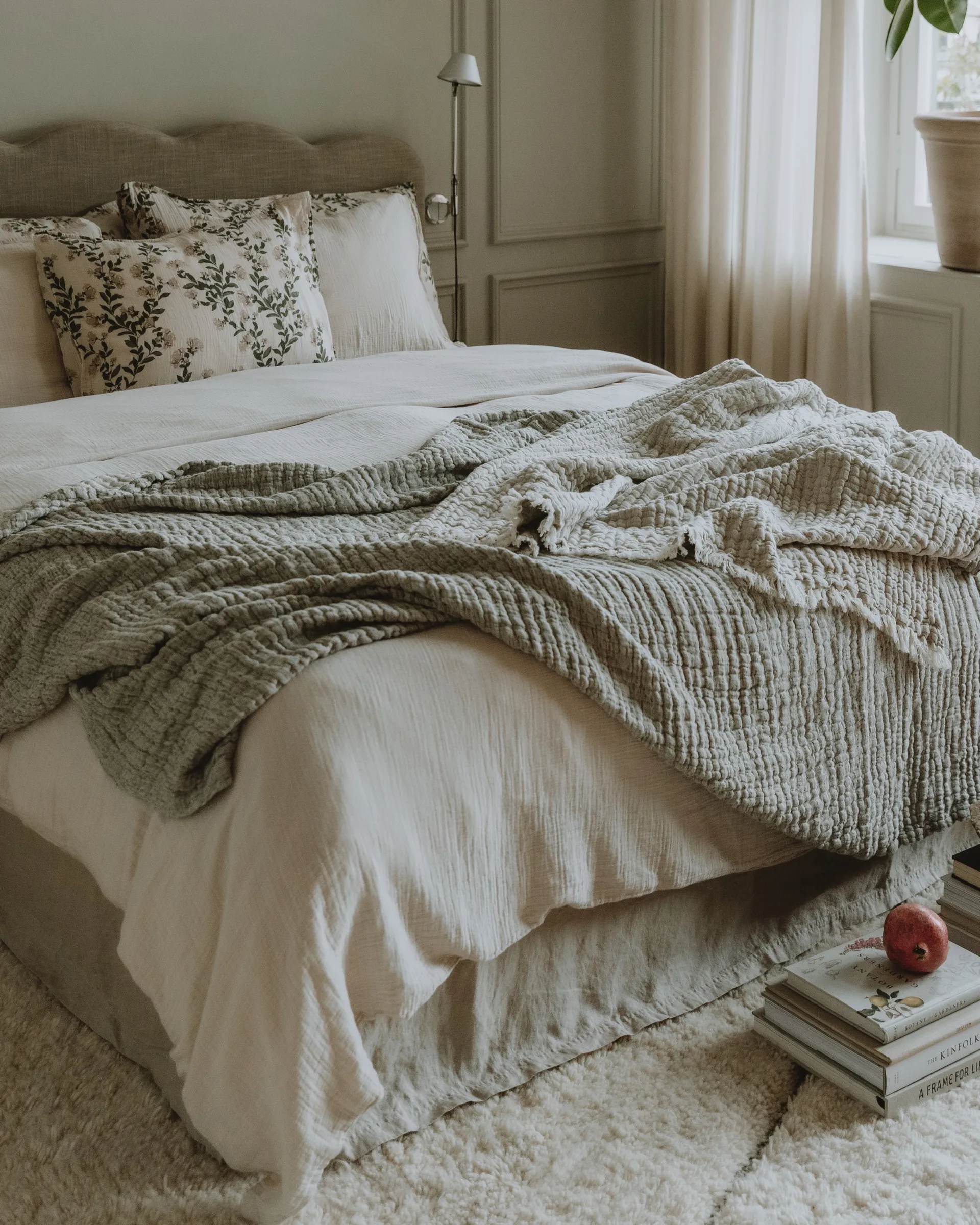 Eggshell Muslin dynetrekk dobbel, 220x240 cm Garbo&Friends