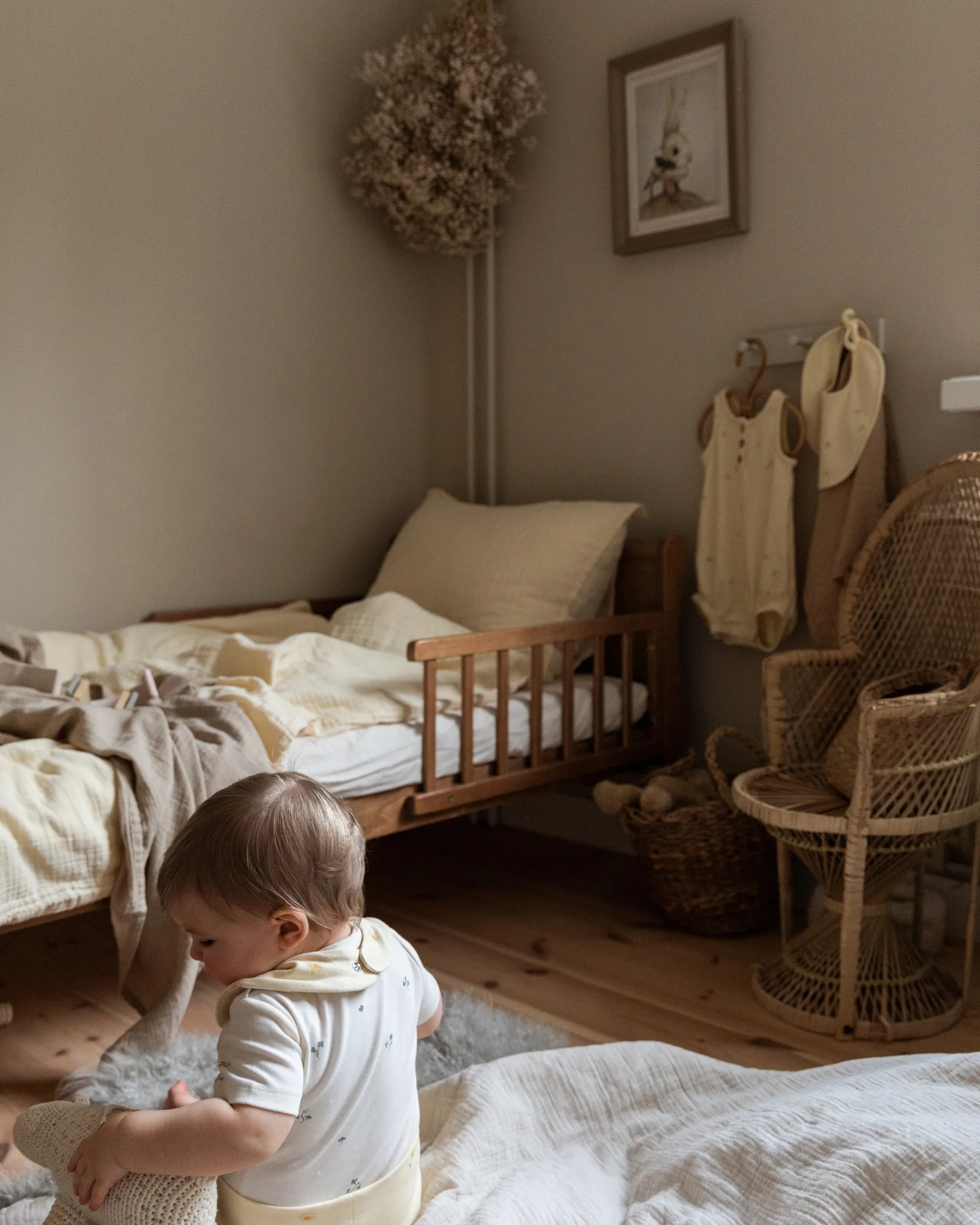 Eggshell Muslin polstret pledd, 100x140 cm Garbo&Friends