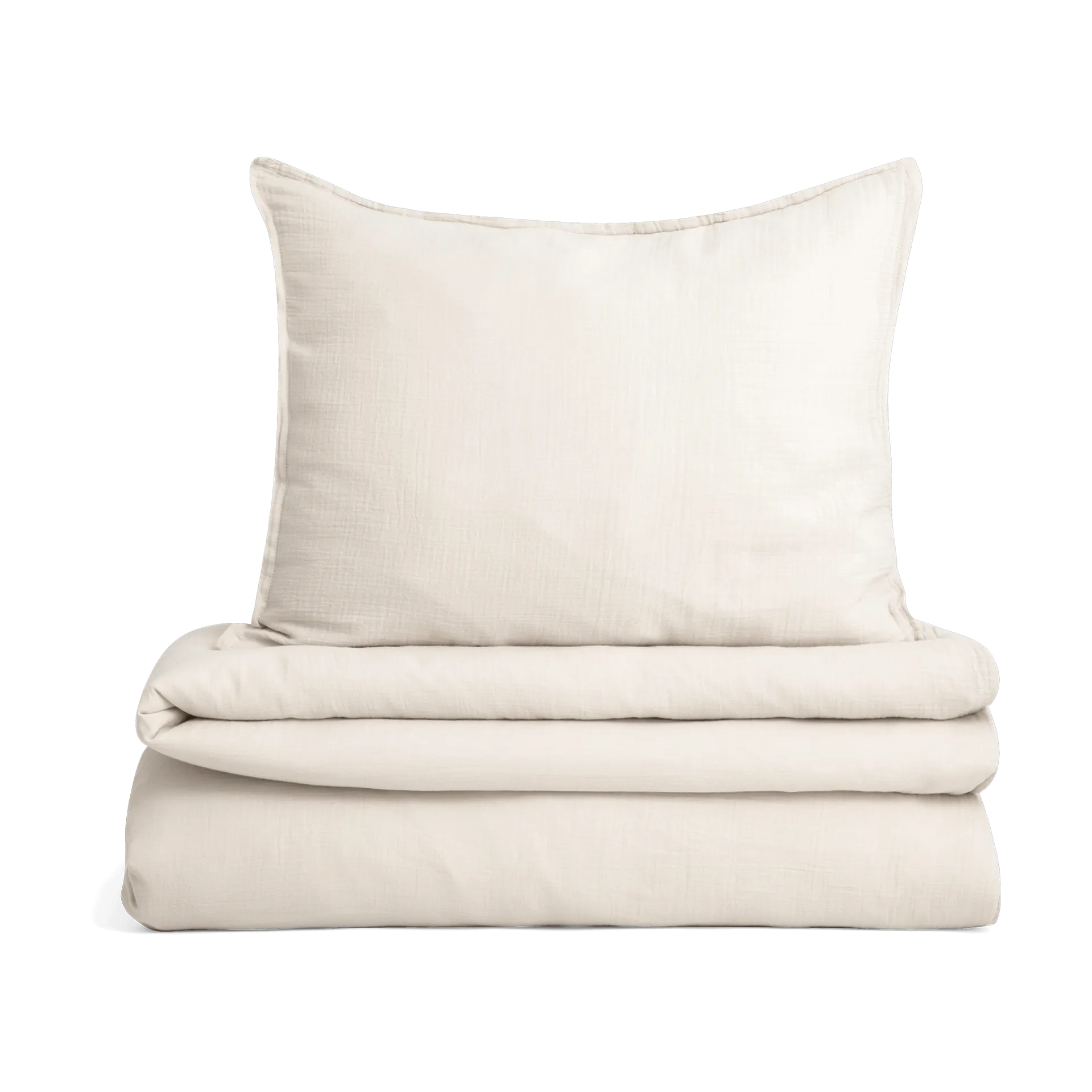 Eggshell Muslin sengesett, 150x210 cm/50x60 cm Garbo&Friends