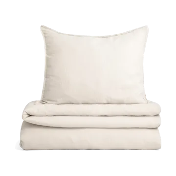 Eggshell Muslin sengesett - 150x210 cm/50x60 cm - Garbo&Friends