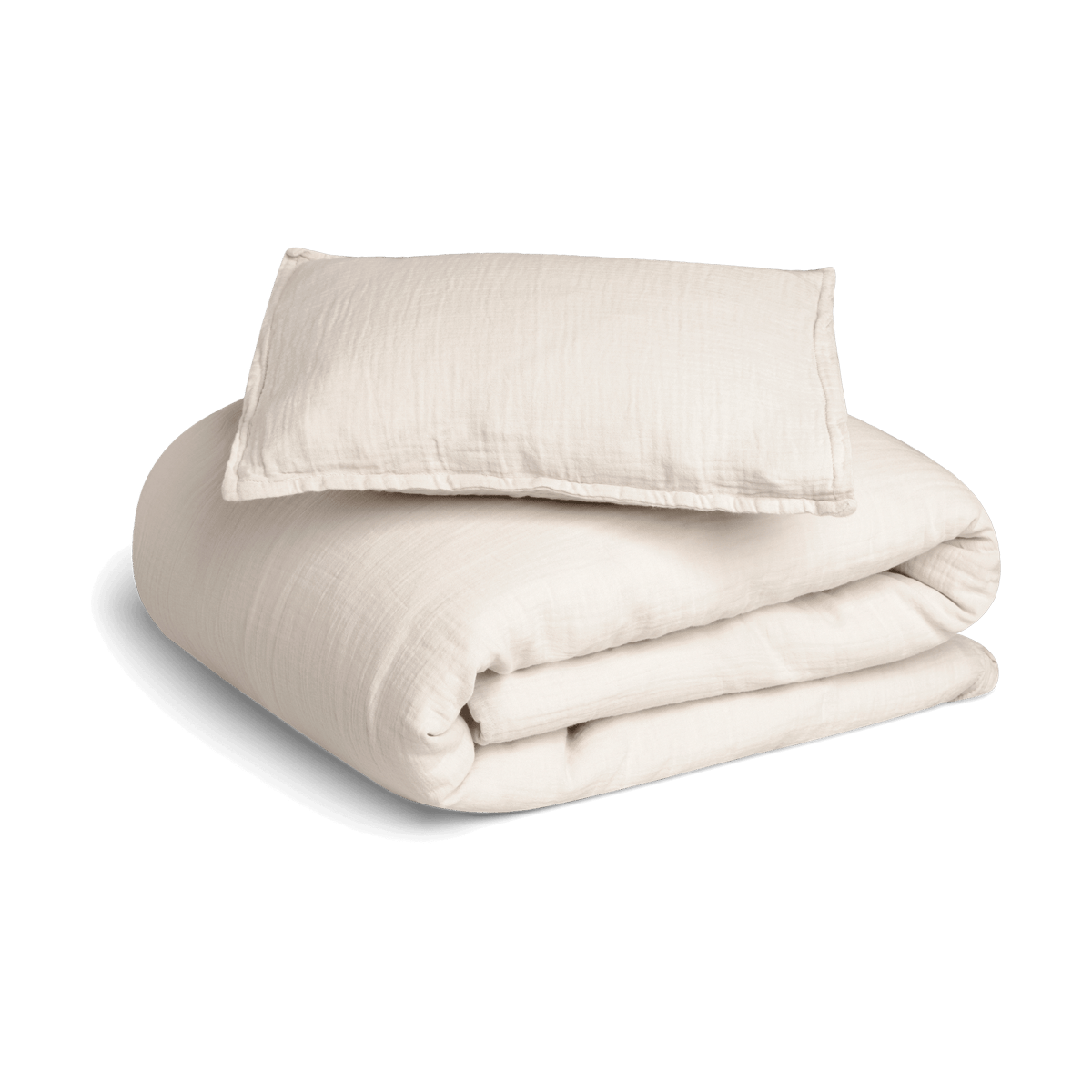 Bilde av Garbo&Friends Eggshell Muslin sengesett junior 100x130 cm/35x55 cm