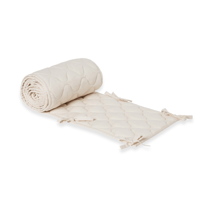 Eggshell Satin quiltet sprinkelsengbeskytter, 30x360 cm Garbo&Friends