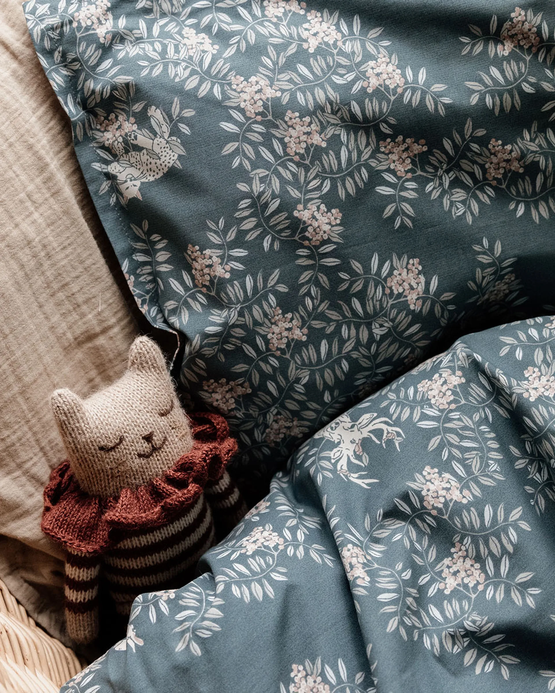 Fauna Forest sengesett baby, 70x80 cm/28x35 cm Garbo&Friends