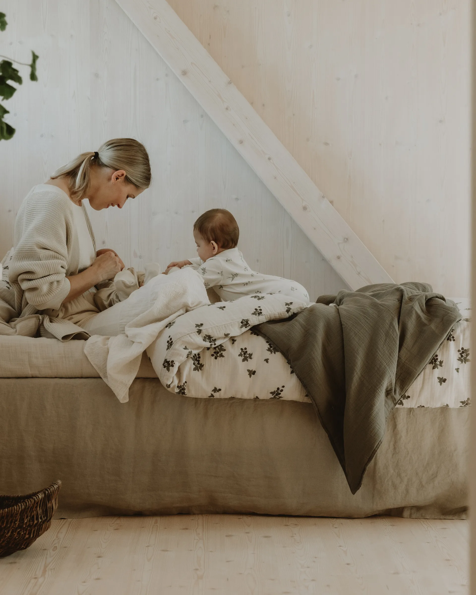 Geranium Muslin polstret pledd, 100x140 cm Garbo&Friends