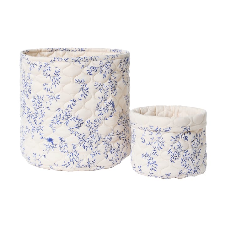 Jardim Satin quiltet kurv 2 deler - 20xØ20 cm + 30xØ30 cm - Garbo&Friends