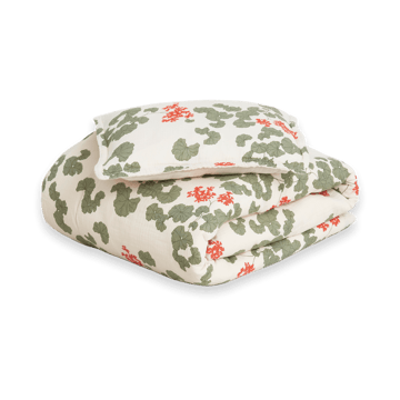 Pelargonium Muslin sengesett baby - 70x80 cm/28x35 cm - Garbo&Friends