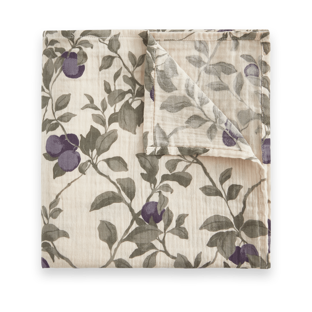 Garbo&Friends Plum Muslin swaddle teppe 110x110 cm | Skandinavisk Design | Bomullspledd | Beige