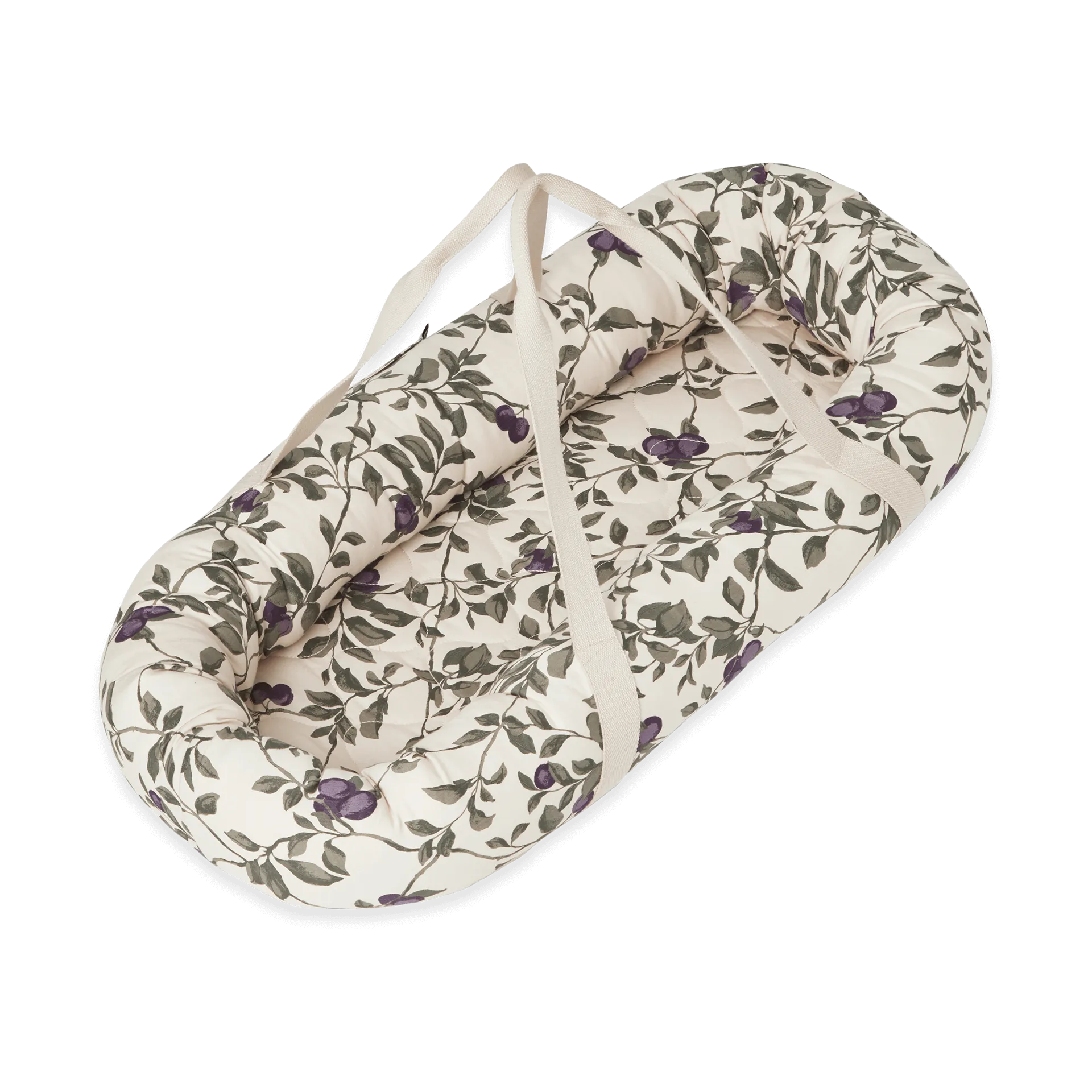 Plum Satin quilted babynest, 43x87x16cm Garbo&Friends
