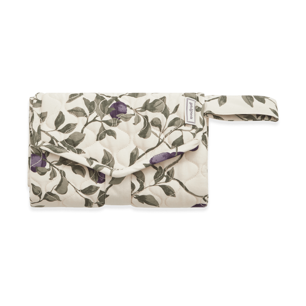 Garbo&Friends Plum Satin quiltet Change To Go, bærbar stellematte 46x80 cm