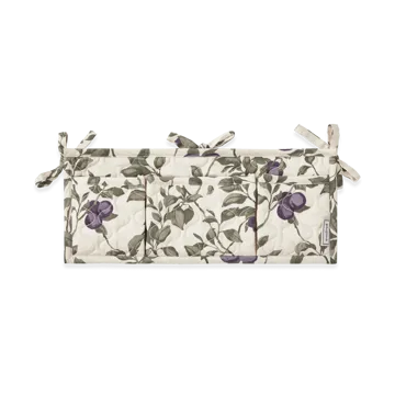 Plum Satin quiltet sengelomme - 43x18cm - Garbo&Friends