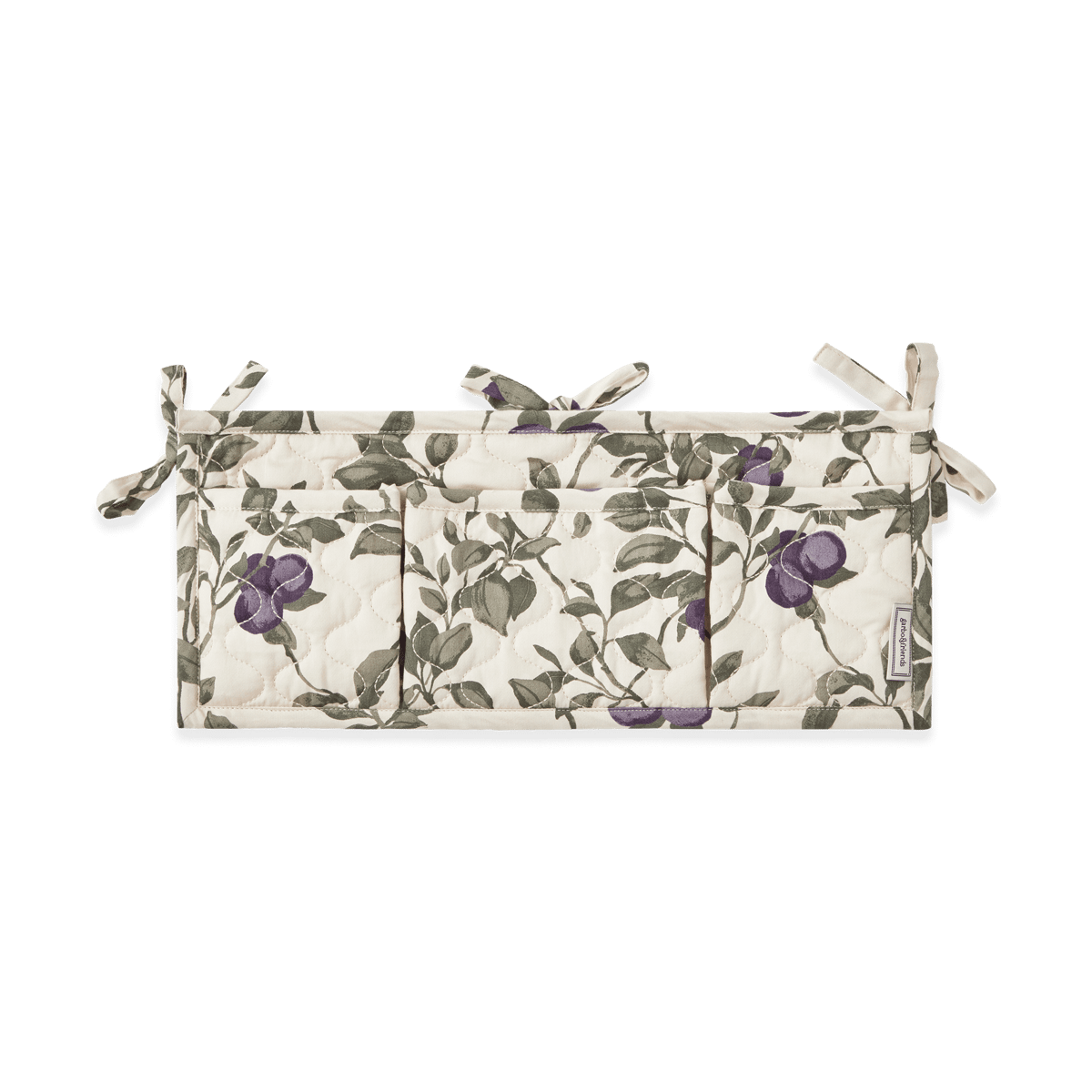 Garbo&Friends Plum Satin quiltet sengelomme 43x18cm