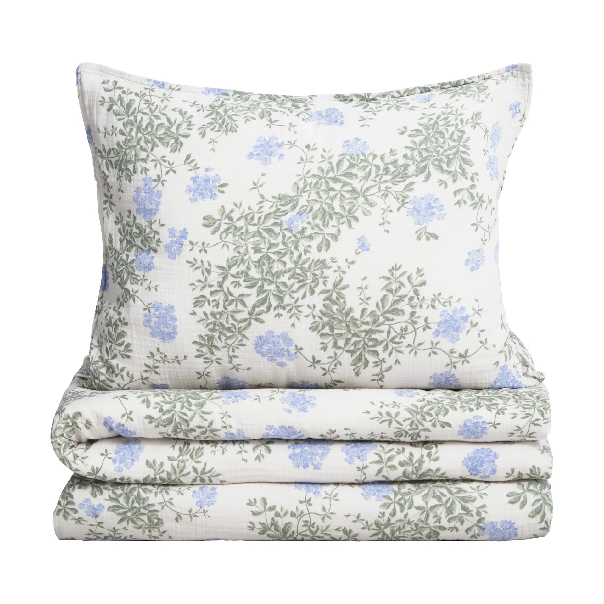 Plumbago Muslin sengesett, 140x200 cm/50x70 cm Garbo&Friends