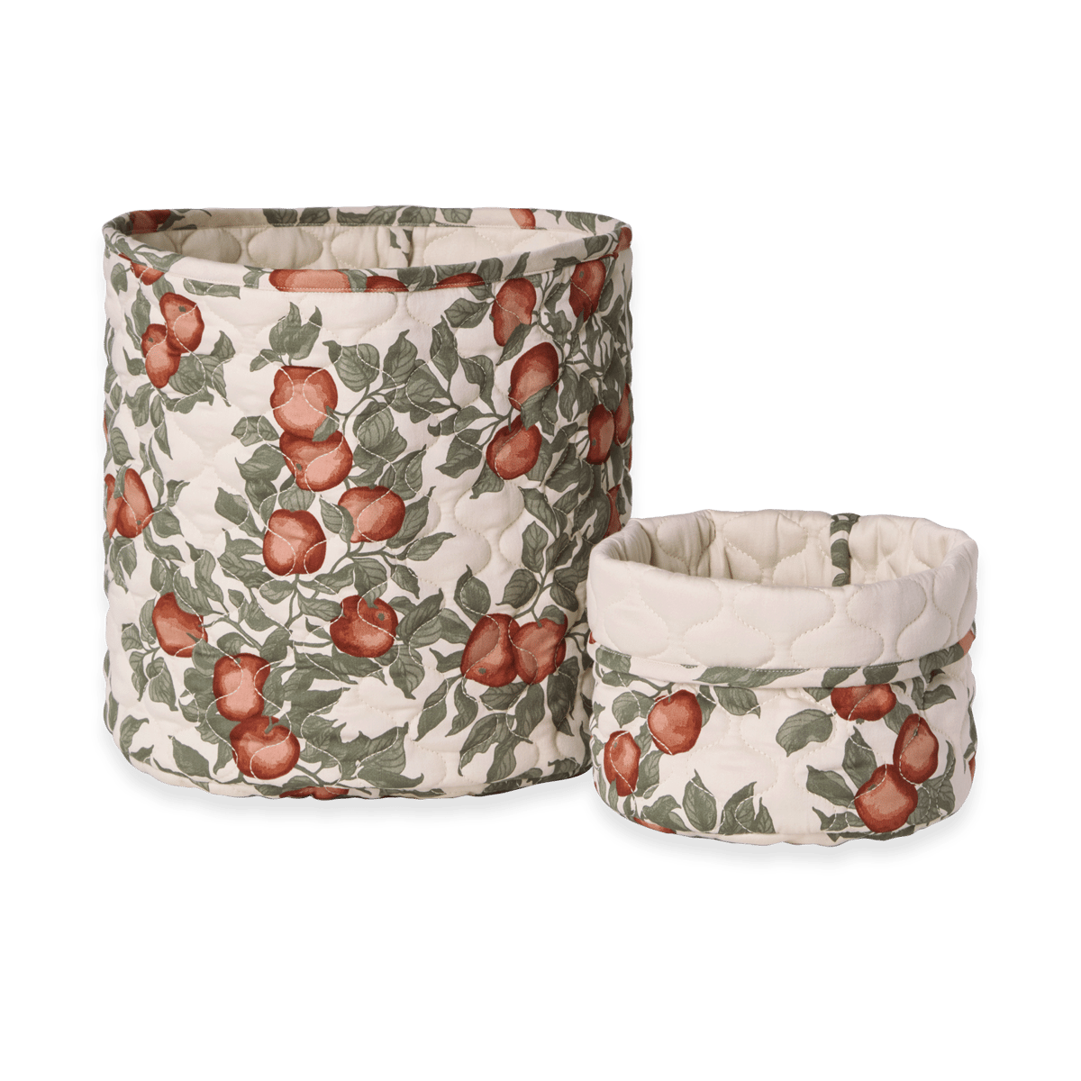 Garbo&Friends Pomme Satin quiltet kurv 2 deler 20xØ20 cm + 30xØ30 cm