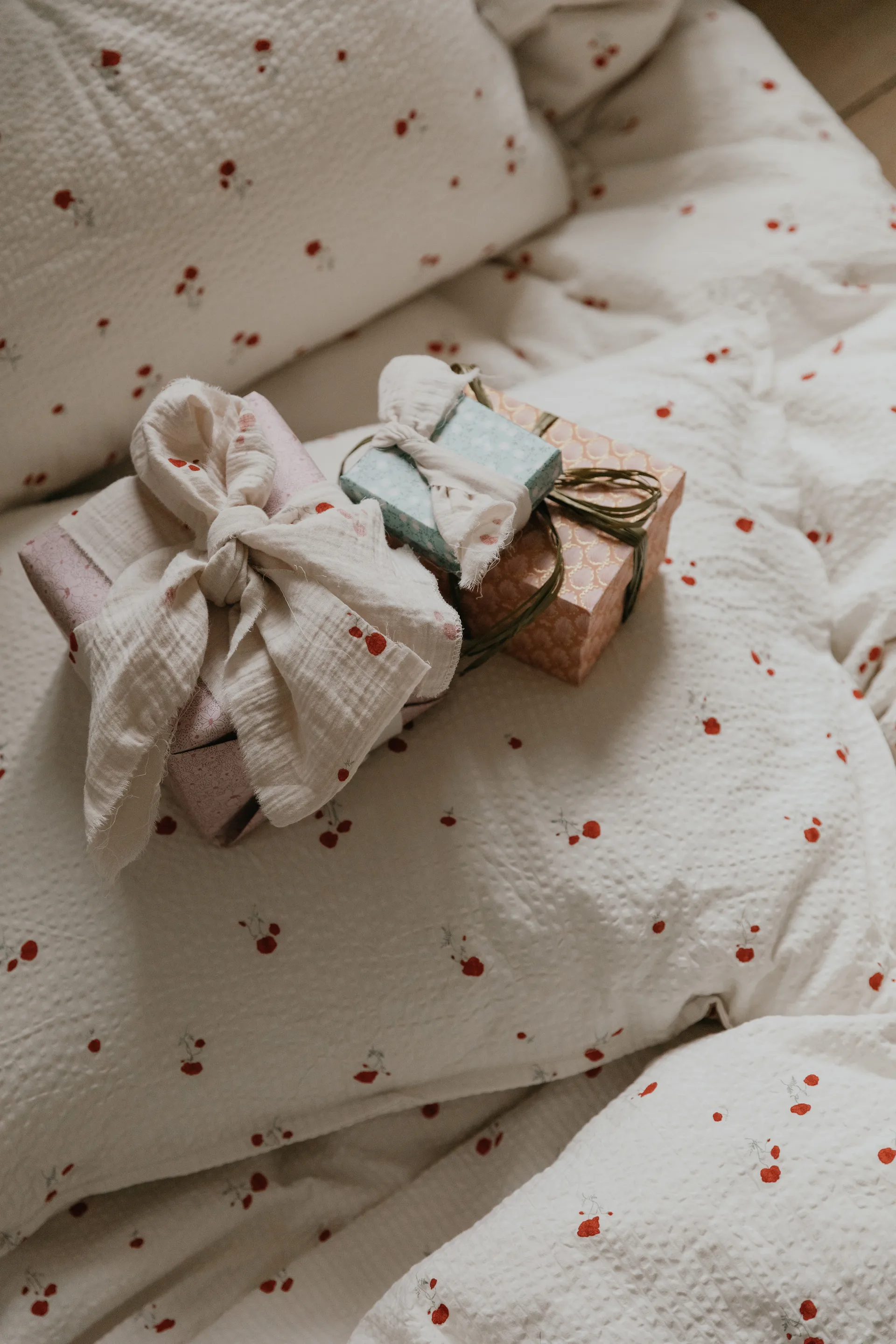 Poppy Muslin teppe 2 deler, 60x60 cm Garbo&Friends