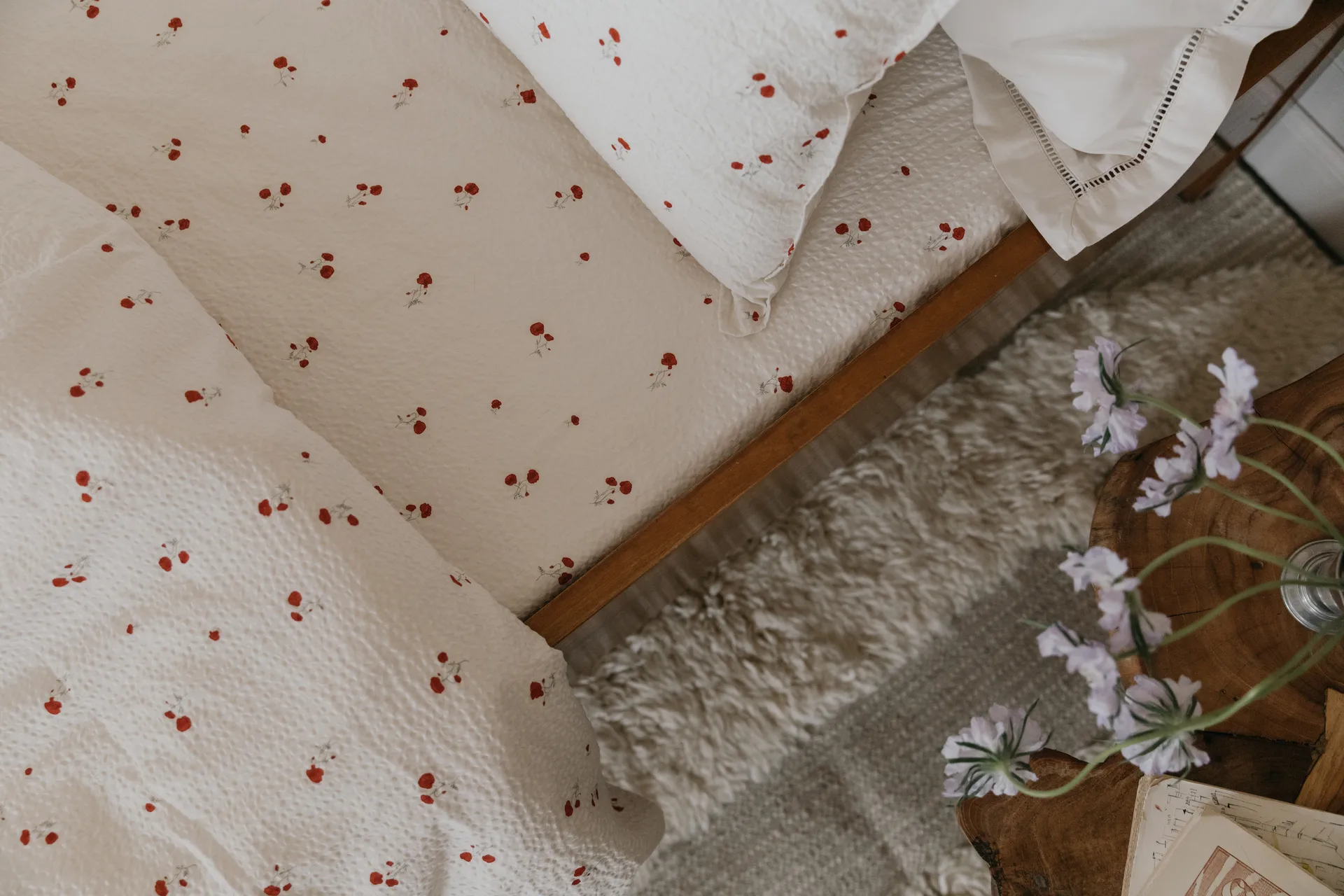 Poppy Seersucker dra-på-laken, 90x200x30 cm Garbo&Friends