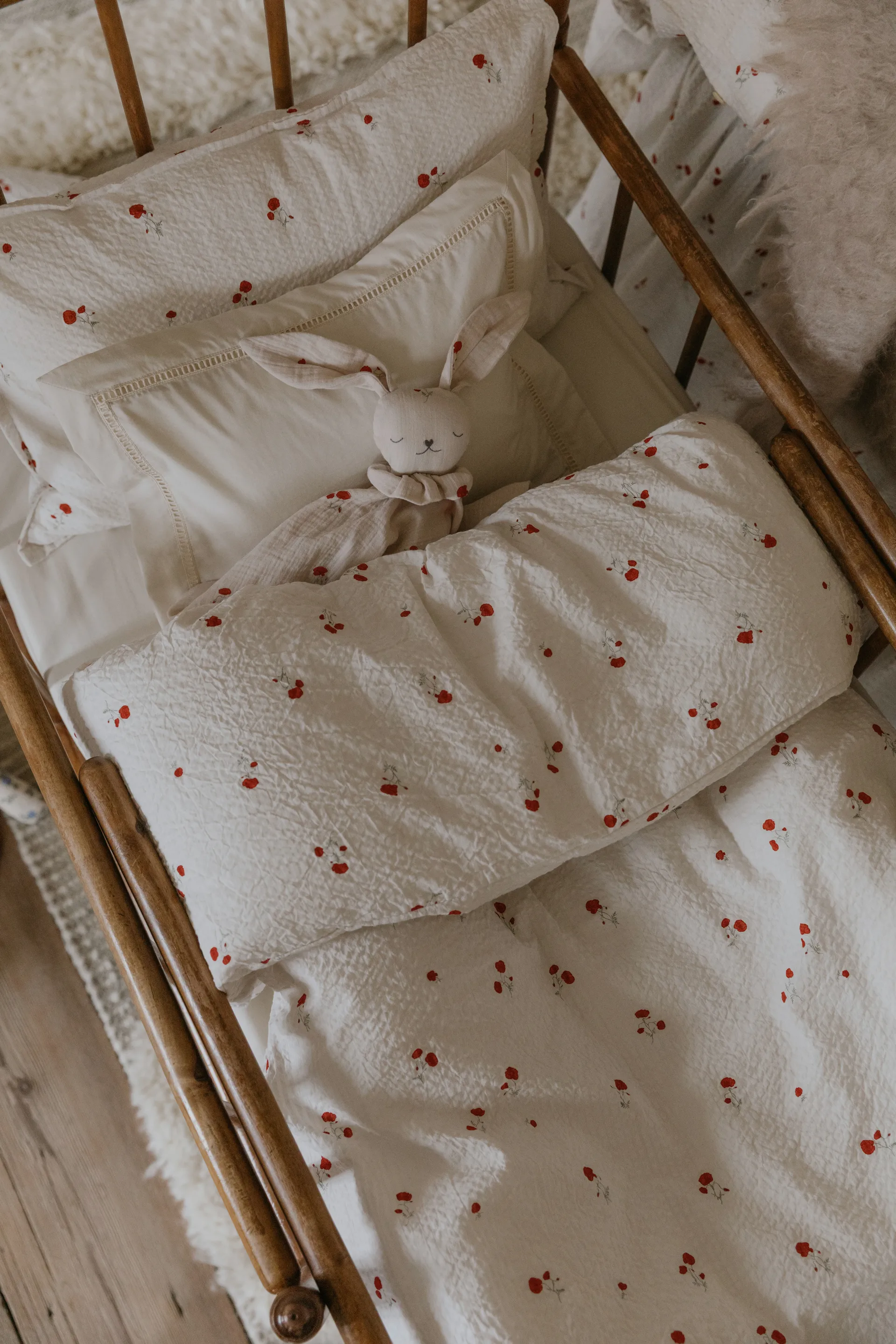 Poppy Seersucker sengetøy junior, 100x130 cm/35x55 cm Garbo&Friends