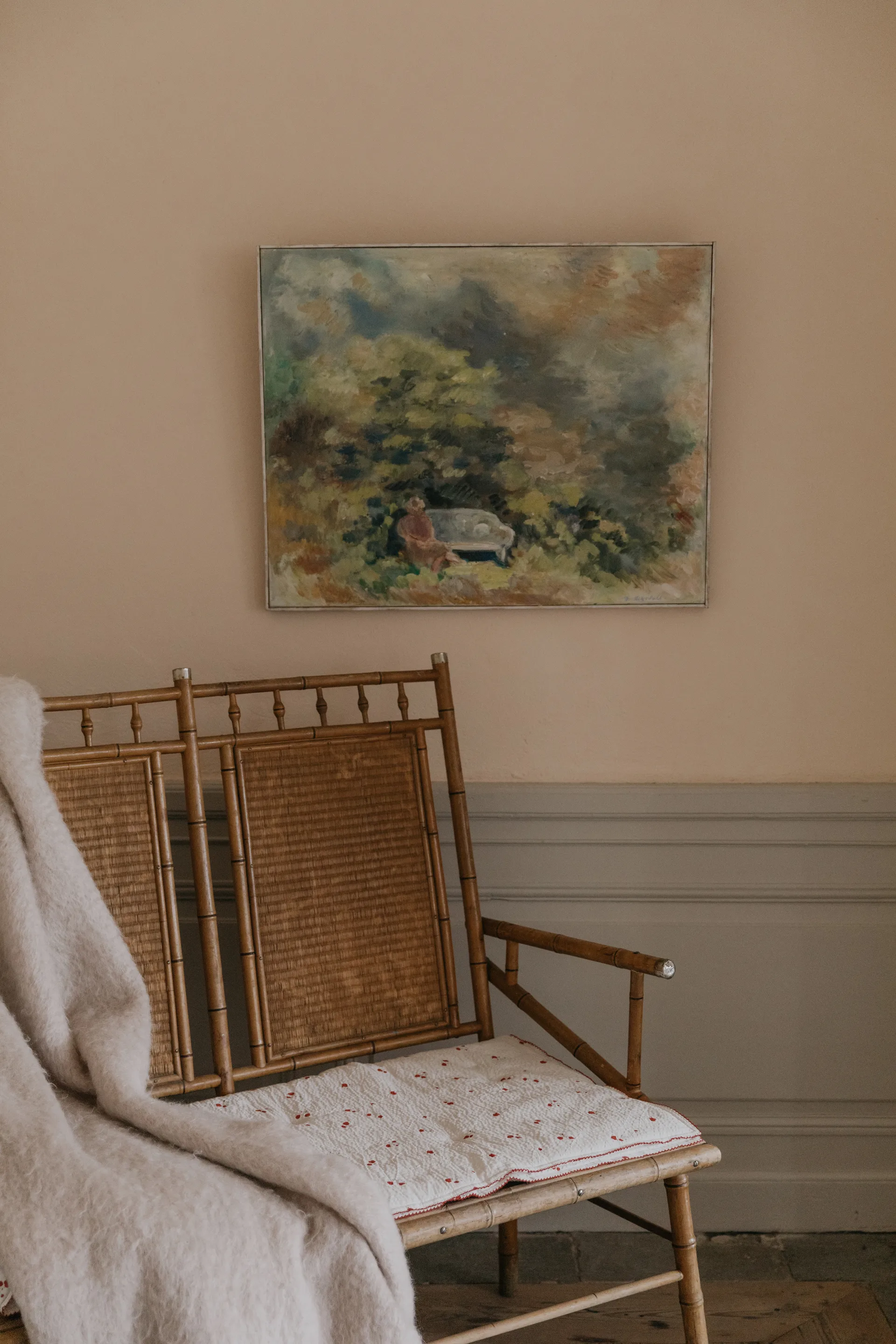 Poppy Seersucker vattert pledd, 100x140 cm Garbo&Friends