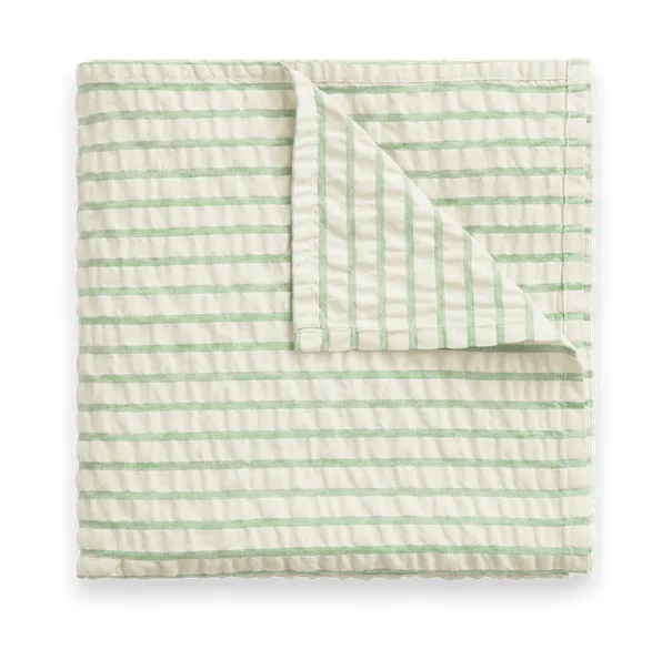 Stripe Emerald Seersucker Swaddle, 110x110 cm Garbo&Friends