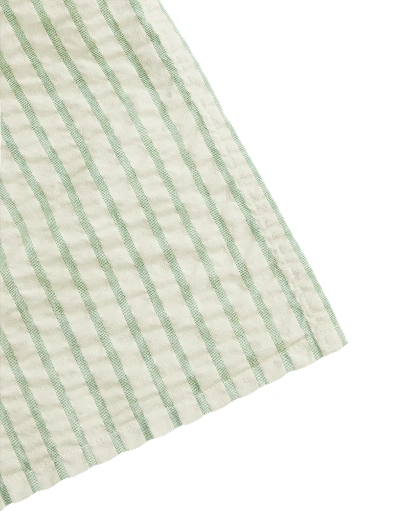 Stripe Emerald Seersucker Swaddle, 110x110 cm Garbo&Friends