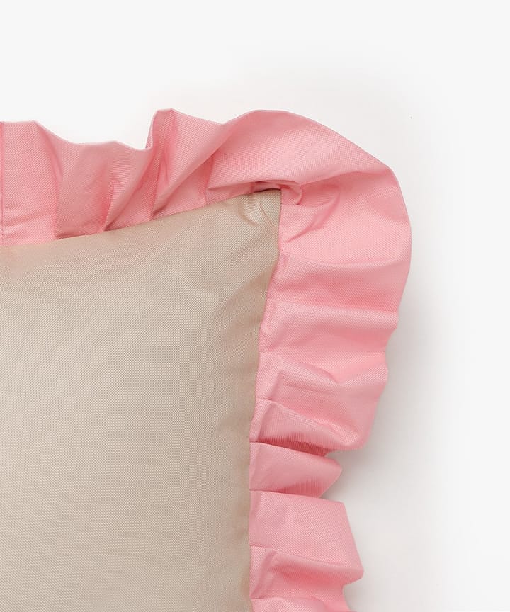 Garden Glory Outdoor pute med volang 45x45 cm, Beige-pink Garden Glory