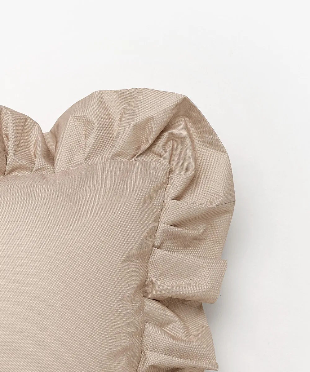 Garden Glory Outdoor pute med volang 45x45 cm, Beige Garden Glory