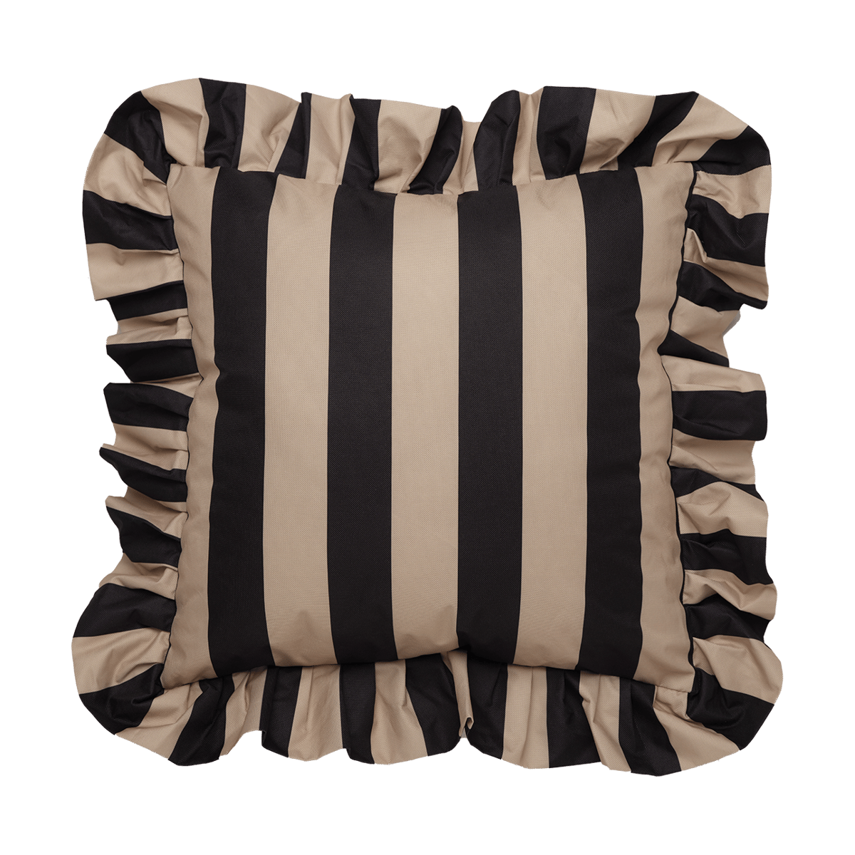 Bilde av Garden Glory Garden Glory Outdoor pute med volang 45x45 cm Black-beige
