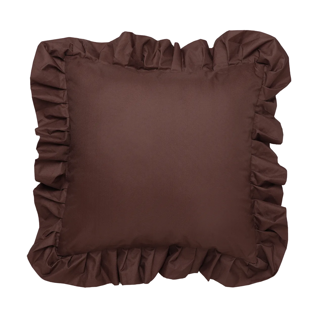 Garden Glory Outdoor pute med volang 45x45 cm, Brown Garden Glory